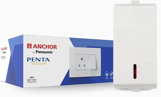 Anchor Penta White 16A Switch, 1 Module - Buildenza