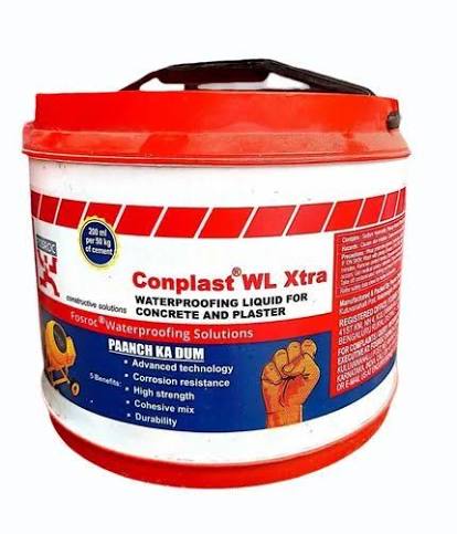 Fosroc Conplast WL Xtra | Waterproofing Liquid for Concrete and Plaster - Buildenza