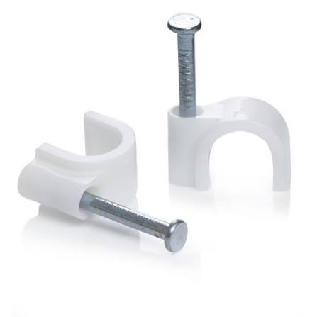 Generic PVC Nail Clip (Packet of 100 Nos) - Buildenza