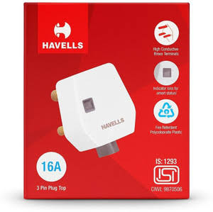 Havells Polycarbonate 3-Pin Plug Top