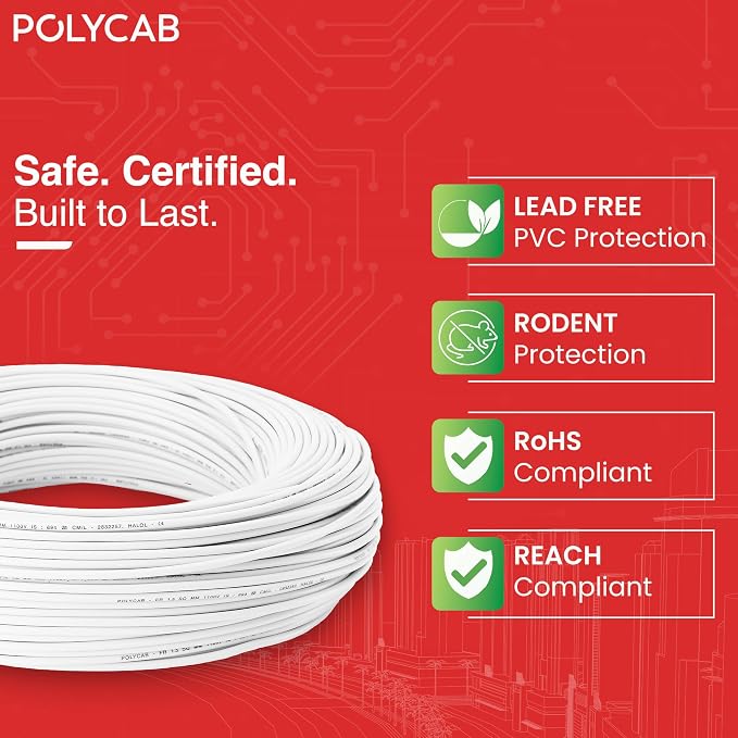 Polycab FR-LF Wires 180 Mtrs - Buildenza